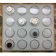 16, 1 1/2 Inch White Gem Jars & Foam Insert for Gemstone, Fossils, Coins