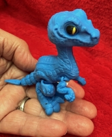 Velociraptor Blue 3D Flexi, Articulated, Wiggles, Fully Jointed Action Figure